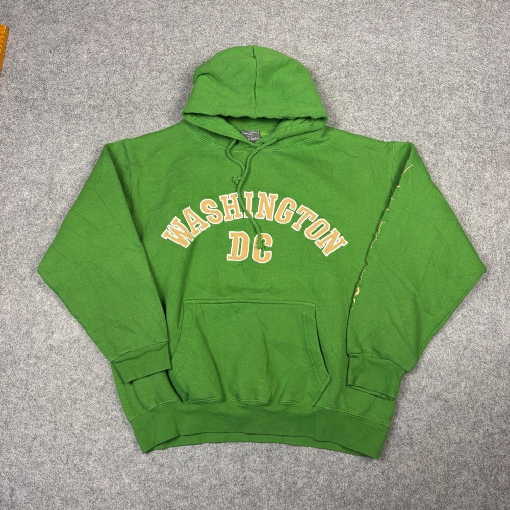Triple Timber Washington DC Hoodie Green Pullover Mens Large Souvenir Graphic
